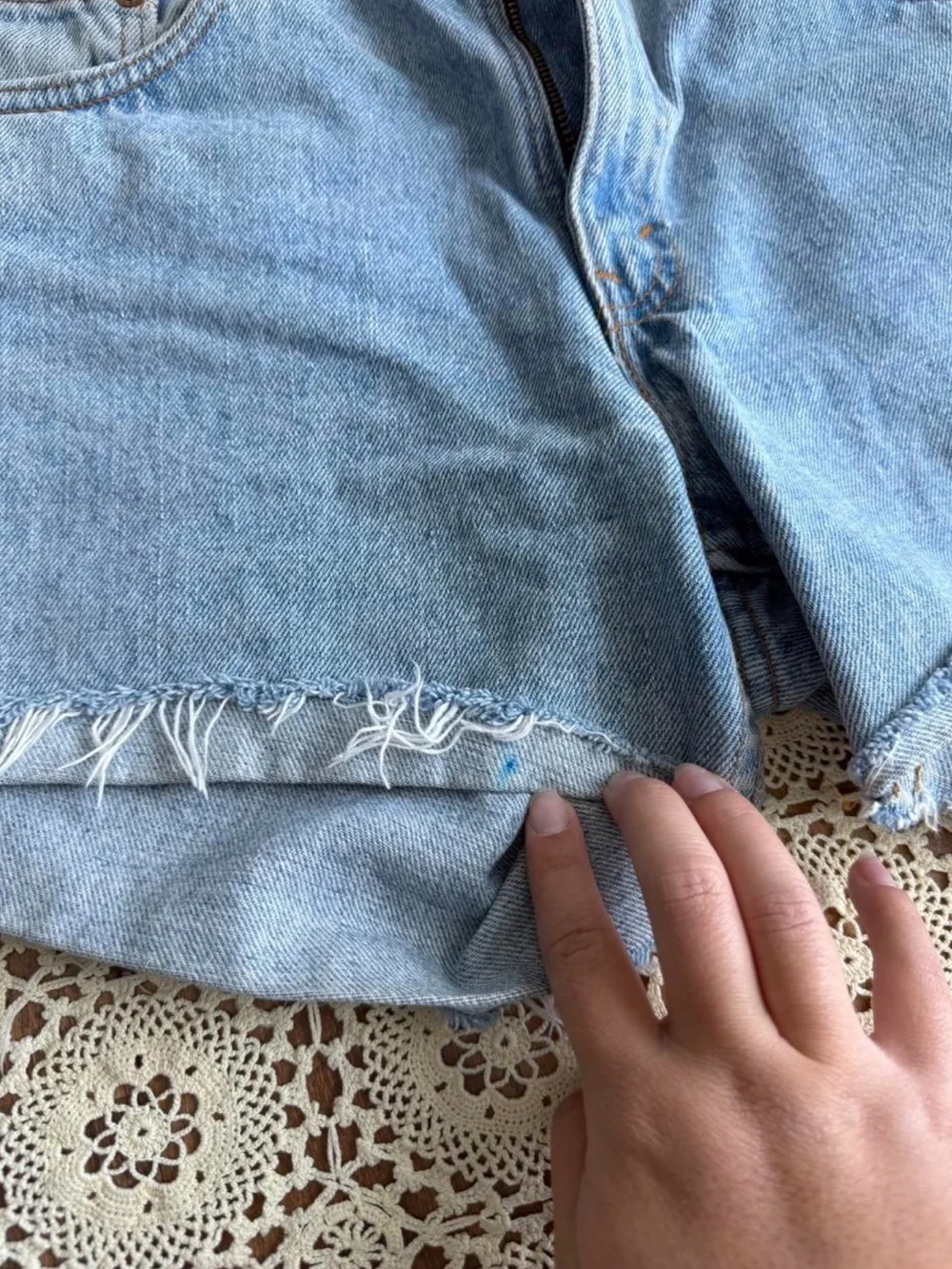 Levi's 560 blue denim shorts